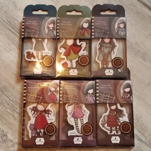 SANTORO Set of 6 Collectable Rubber Stamps